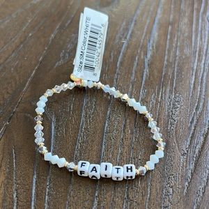 Little Words Project Faith Beaded Stretch Bracelet